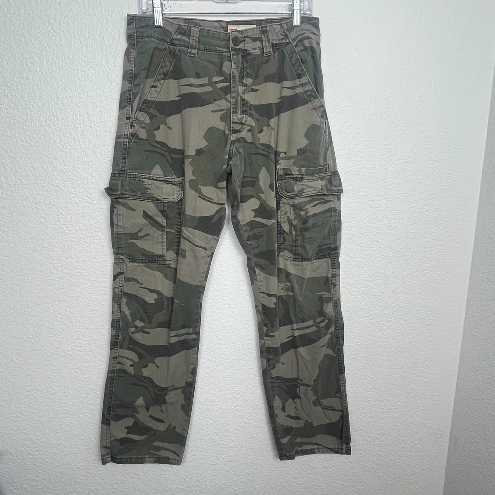 Wrangler Cargo Pants Mens 30x32 Multicolor Camouflage Cotton Stretch Relaxed Fit